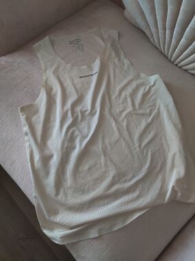 District Vision White Perforated Tank Top